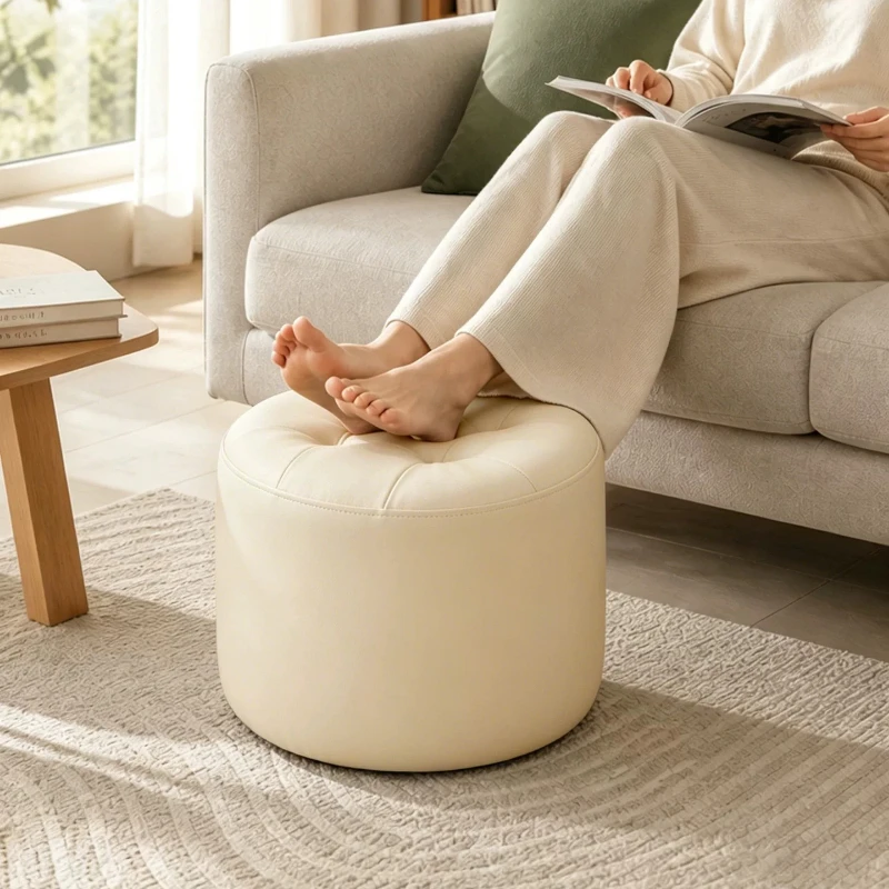 Interior Foot Stool Piano Elegant Upholstered Office Foot Stool Dressing Tble Shoemaker Marche Pied Pliable Balcony Furniture