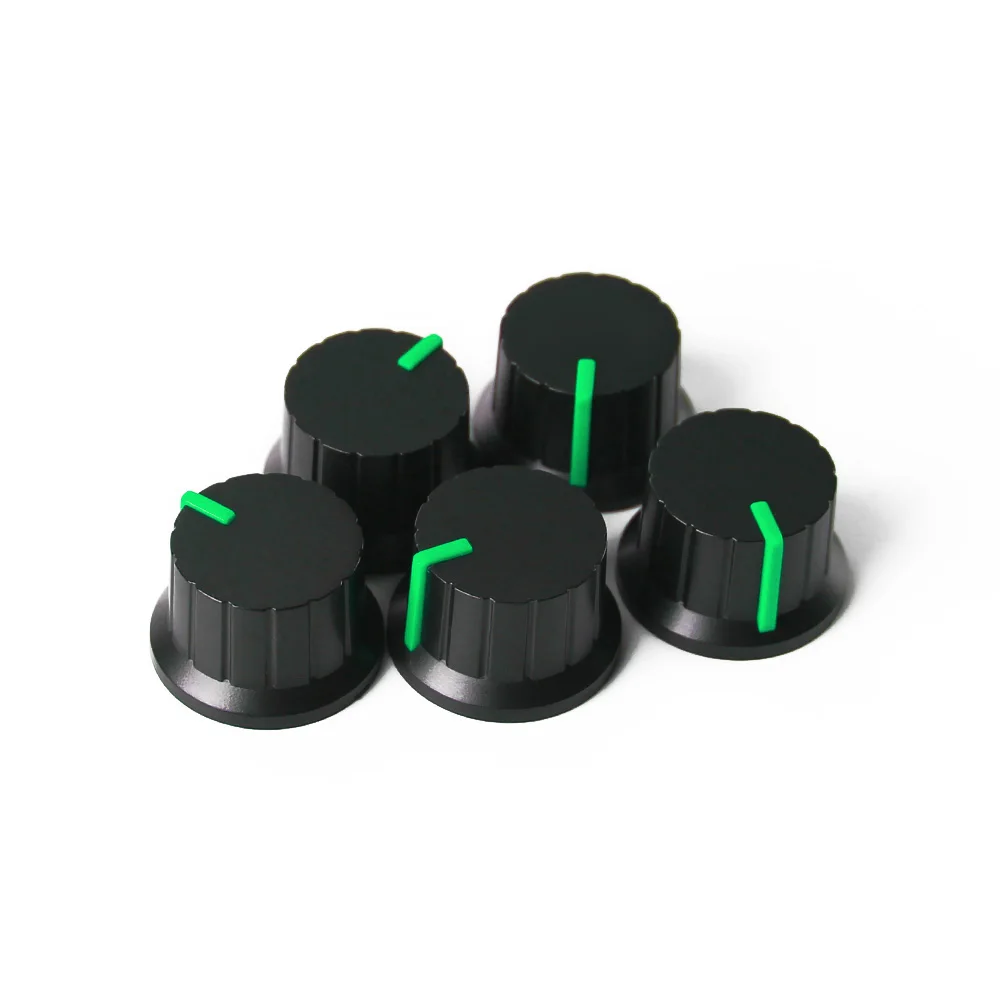 

5PCS 24*15mm Potentiometer Knob Cap Flower-axis Volume Control Knobs green for Encoder