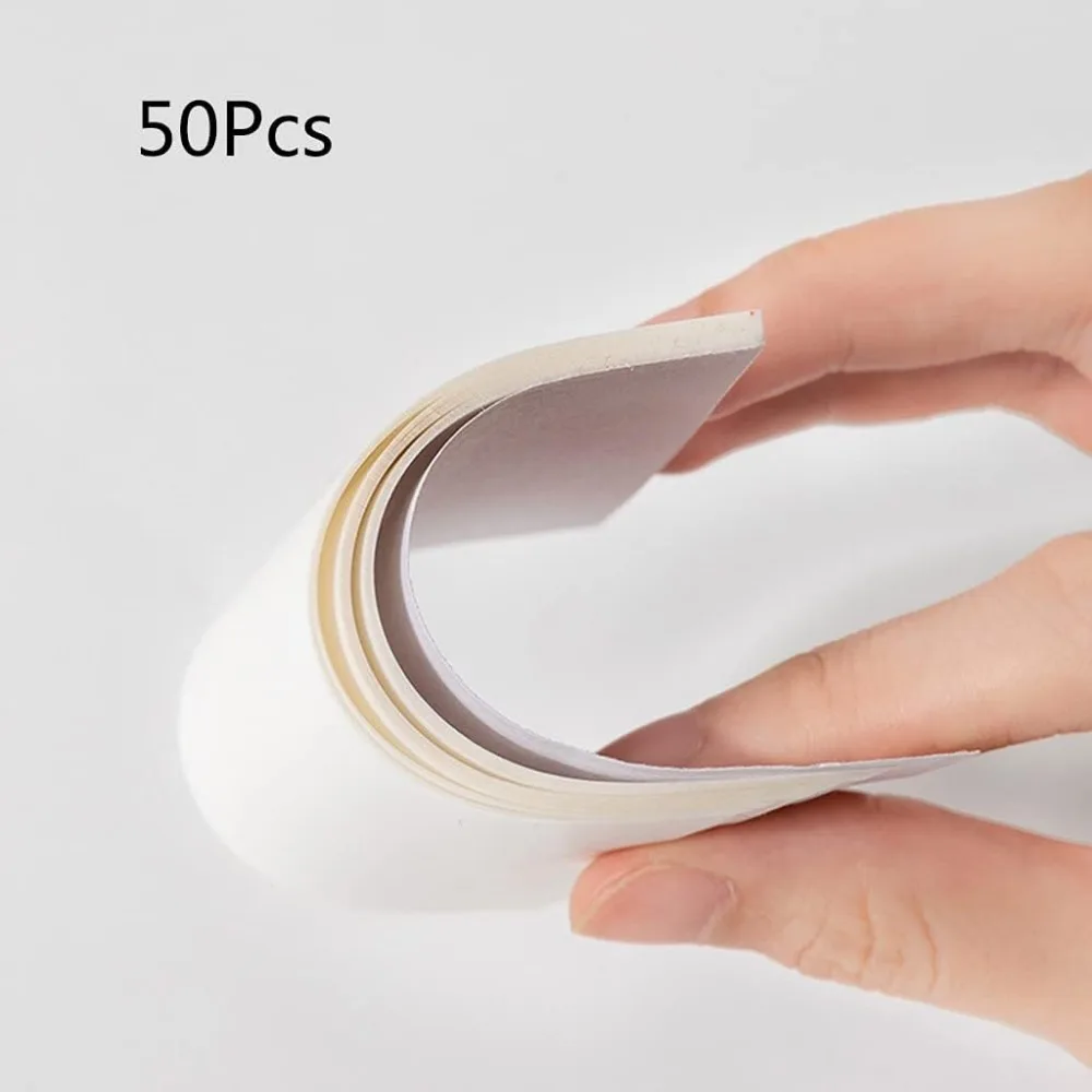 50PCS Clear Waterproof Scrapbook Self-Adhesive Note Paper Kits School Students SuppIies Memo Pad Transparent Sticky 3×4 Inches