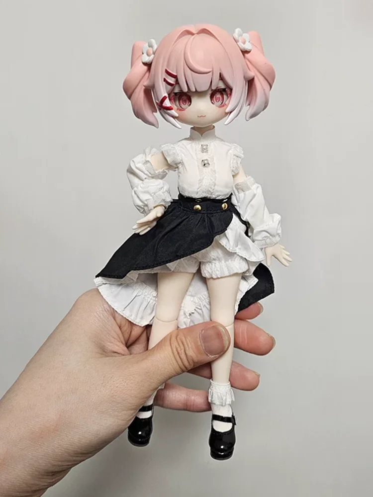 

Одежда для кукол BJD Wanyu Midnight Love Letter, платье с рюшами и асимметричным подолом, масштаб 1/12, подходит для тел Ob11, Mjd, Chutao, Mingyue, Mitian