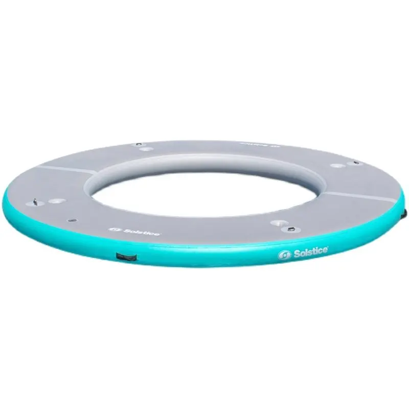 Customized round water inflatable floating board swimming leisure floating table rest  row adult floating water play fol