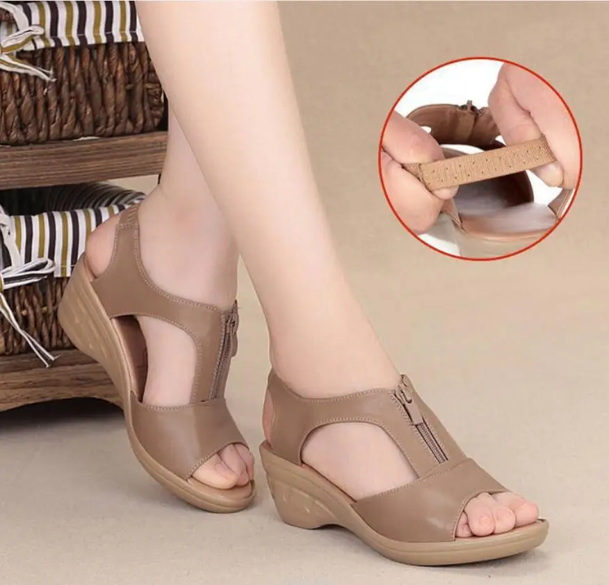 

Classic Women New Summer Sandals Open Toe Beach Shoes Flip Flops Wedges Comfortable Slippers Cute Sandals Wedges for women