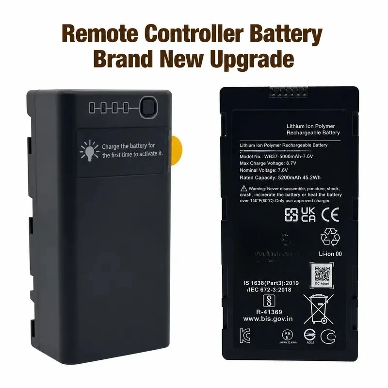 for DJI WB37 Remote Control Battery Genie 4RTK T60 T50 T25 T20 T30 External Power Bank