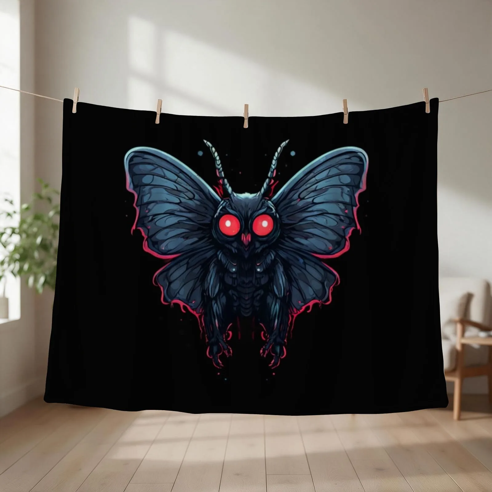 Mothman Cryptid Throw Blanket Decorative Sofa Plaid on the sofa Bed covers Cute Blankets