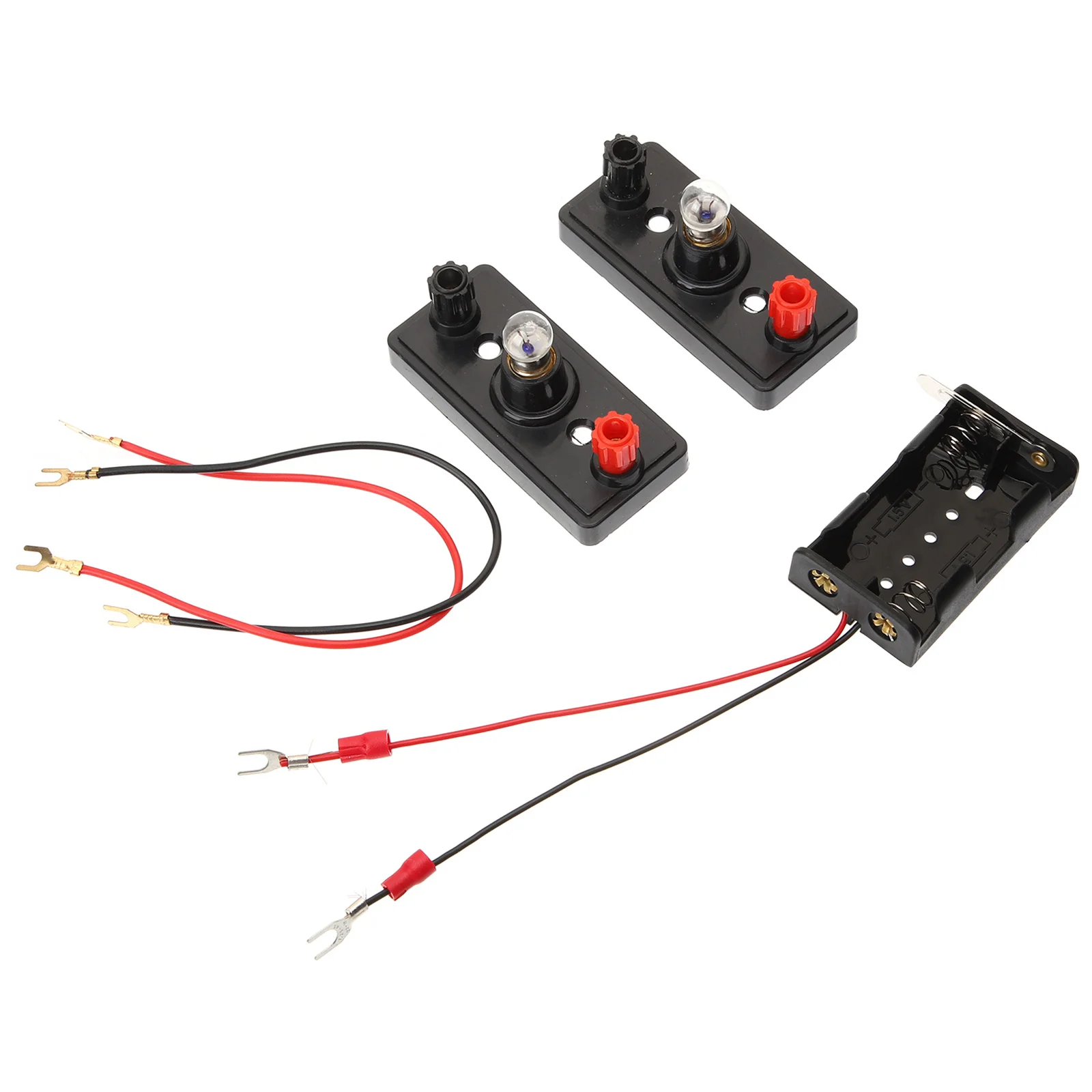 1 conjunto kit de experimento de circuito para crianças, laboratório de ciências de haste, conceitos de física básica, lâmpadas, fios, interruptores, kit de circuito elétrico diy, idades