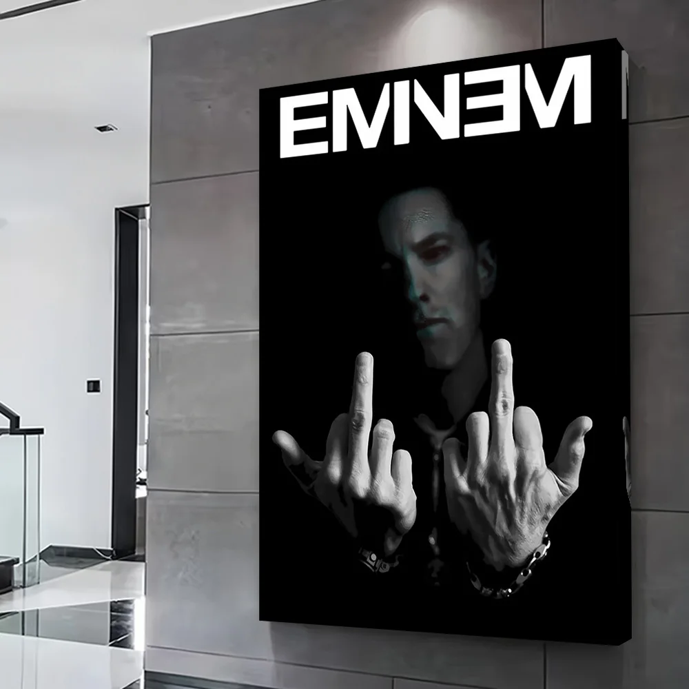 Eminem Middle Finger Poster Customizable Printed Canvas Painting for Pictures Wall Art Modern Home Decoration Ornaments Room
