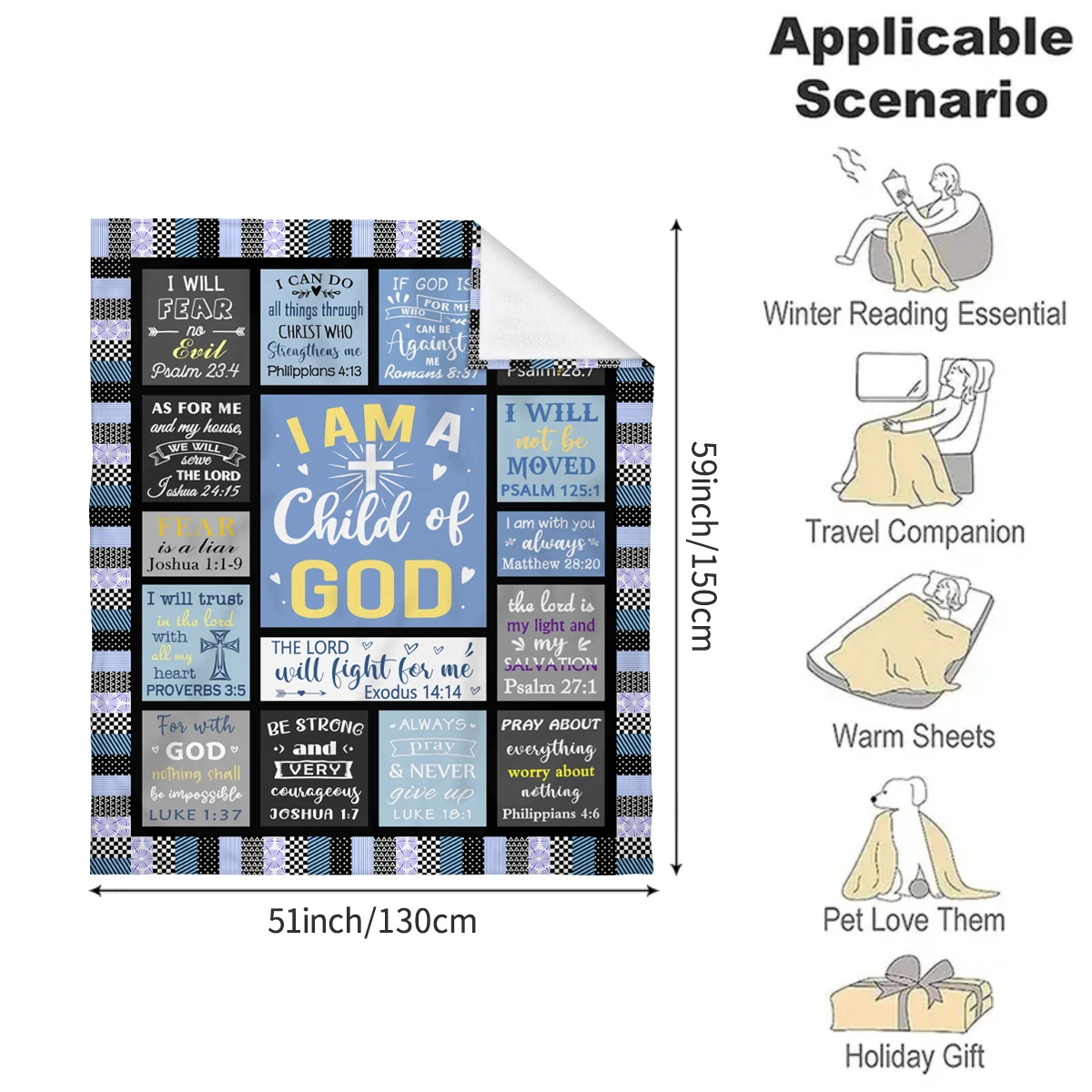 Bible Scripture Inspirational Blanket