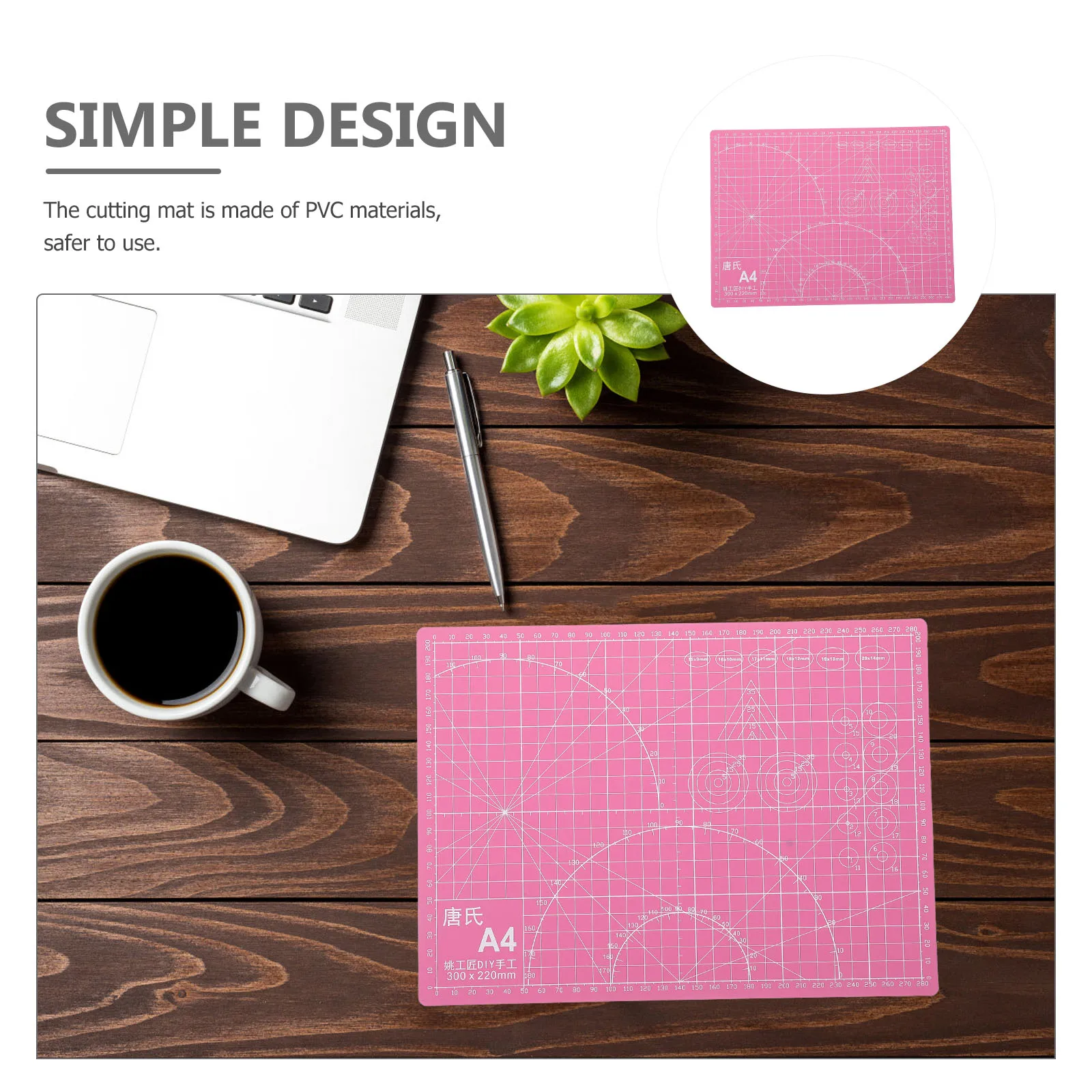 حصيرة قطع مقاس A4 لوحة صياغة PVC شديدة التحمل لمشاريع النقش الفنية الورقية حماية سطح أملس طويل الأمد لطاولة العمل