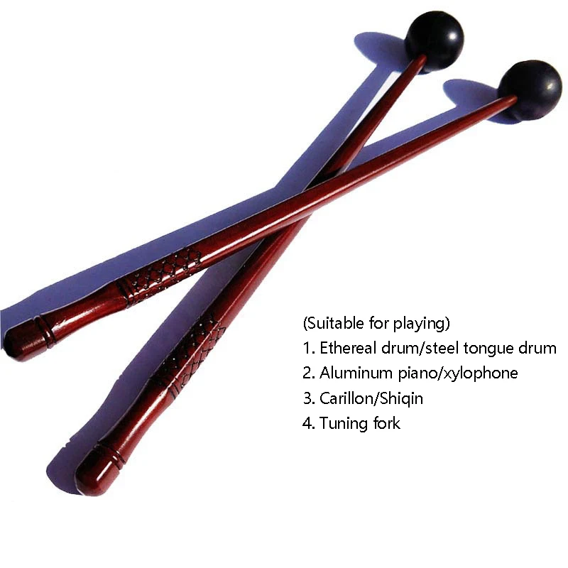 Soft Rubber Tongue Drum Mallets, Drum Mallets, Sticks para Log Drums, Percussão Teclado, 1 Par