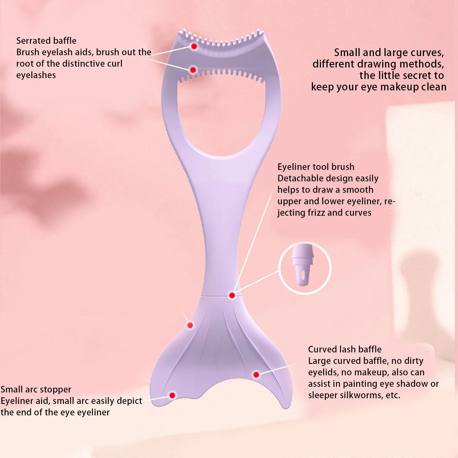 Pochoirs multifonction en silicone pour eye-liner, outil de maquillage, applicateur de mascara, modèle de protection des cils, embouts d'aile, fard à barrage