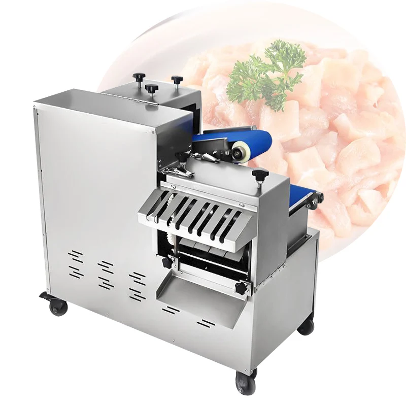 Meat Diced Machine Commercial Electric Automatic Fresh Meat Cutter For Beef Chicken Pork Mutton Canteen Restaurant Meat Slicer