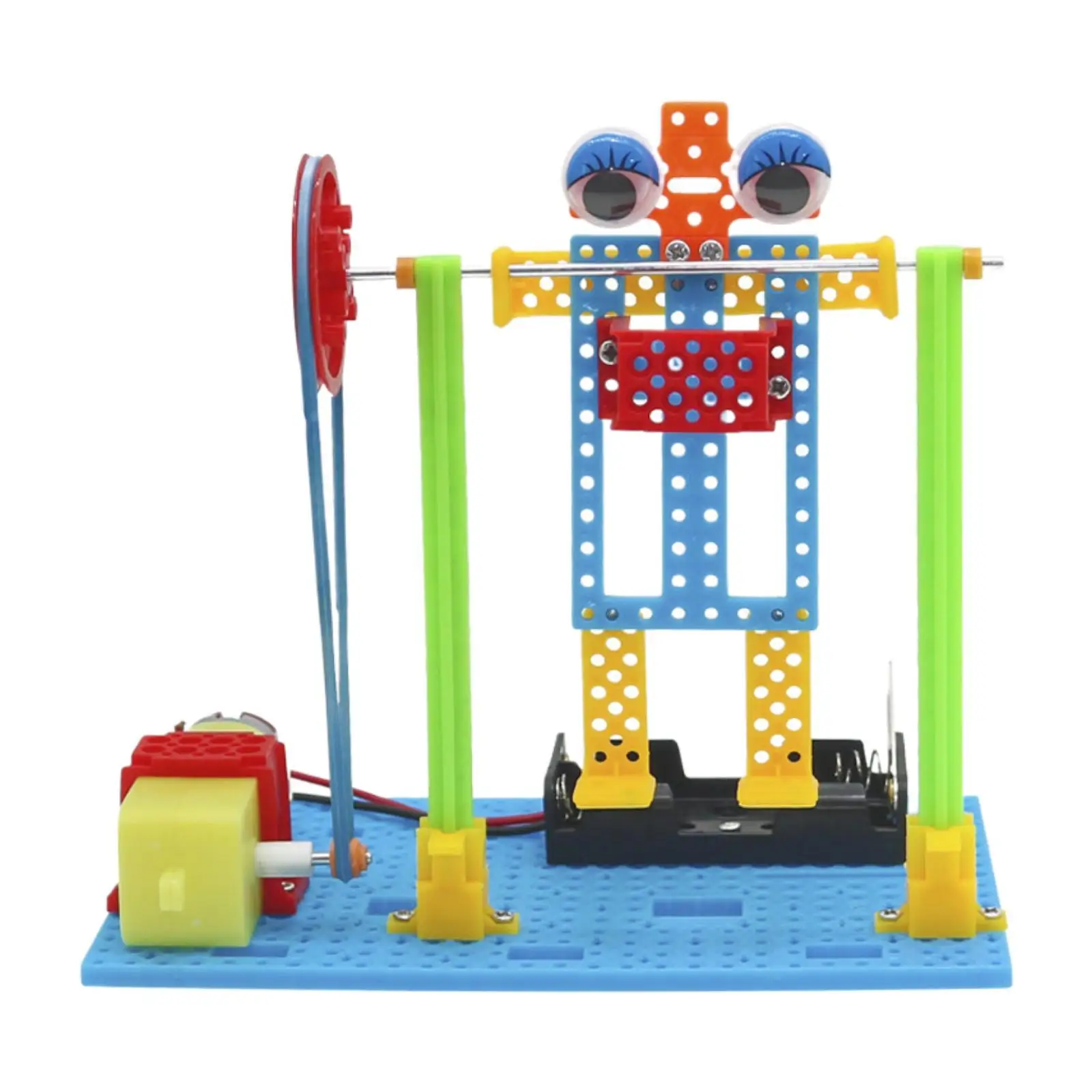 مجموعة المحرك شريط أفقي روبوت نموذج مشاريع الهندسة العلمية أنشطة لعبة الجذعية بناء الروبوت للأطفال من سن 8 إلى 12 عامًا
