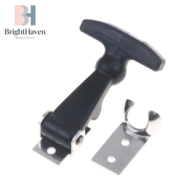 

Rubber Hood Catch With Bracket Elastic Stainless Steel Rubber Hood Catch Flexible T-shaped Drawer Latch For Coolers Boats B.H