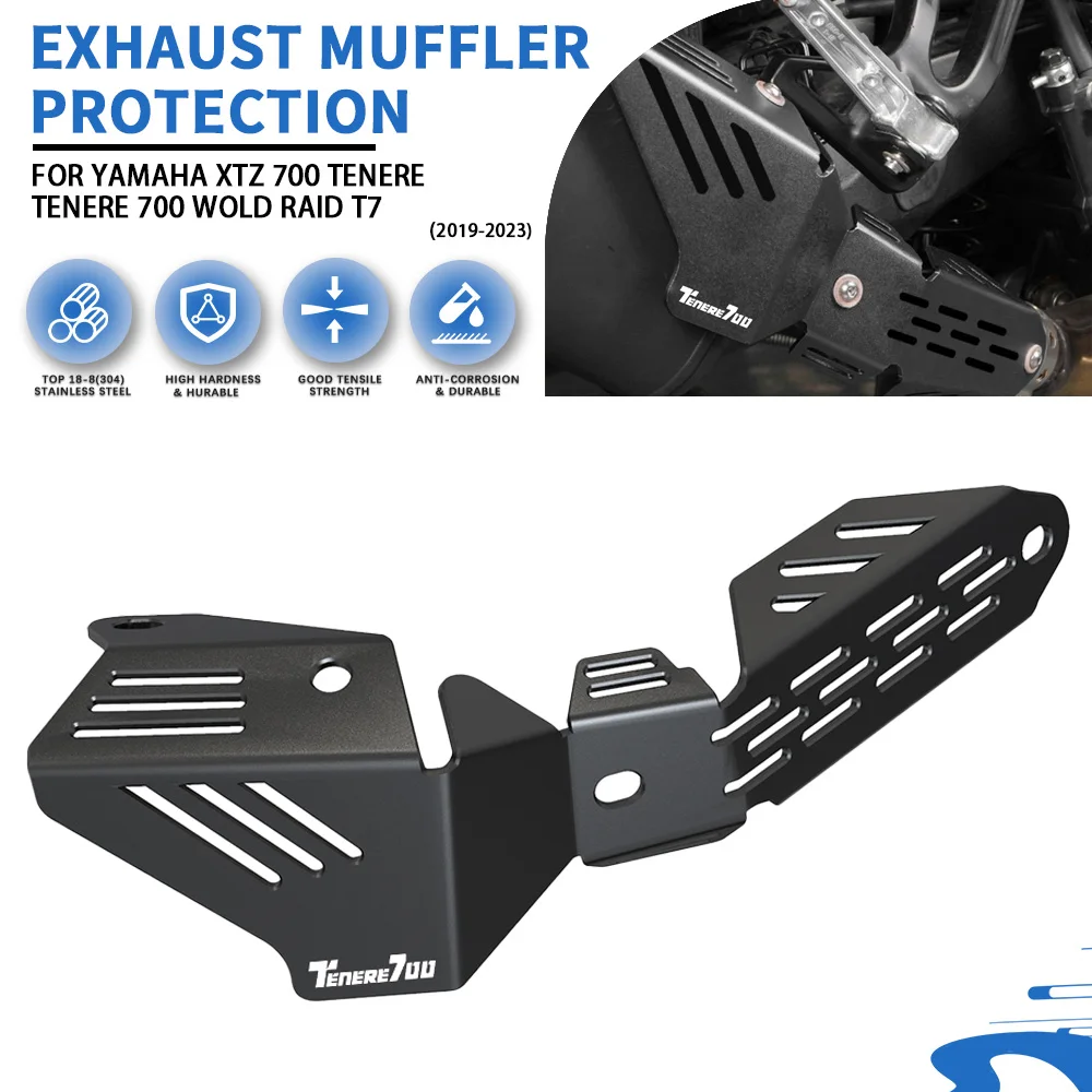 

Motorcycle Accessories Exhaust Muffler Protection For YAMAHA XTZ 700 TENERE Tenere 700 Wold Raid T7 2019 2020 2021 2022 2023