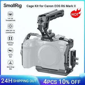 Smallrig R6 Mark II Camera Cage Kit for Canon EOS R6 Mark IIトップハンドルケーブルクランプArca -Swissクイックリリースプレート-5197 8ベストセールスキヤノン6Dケージ-8