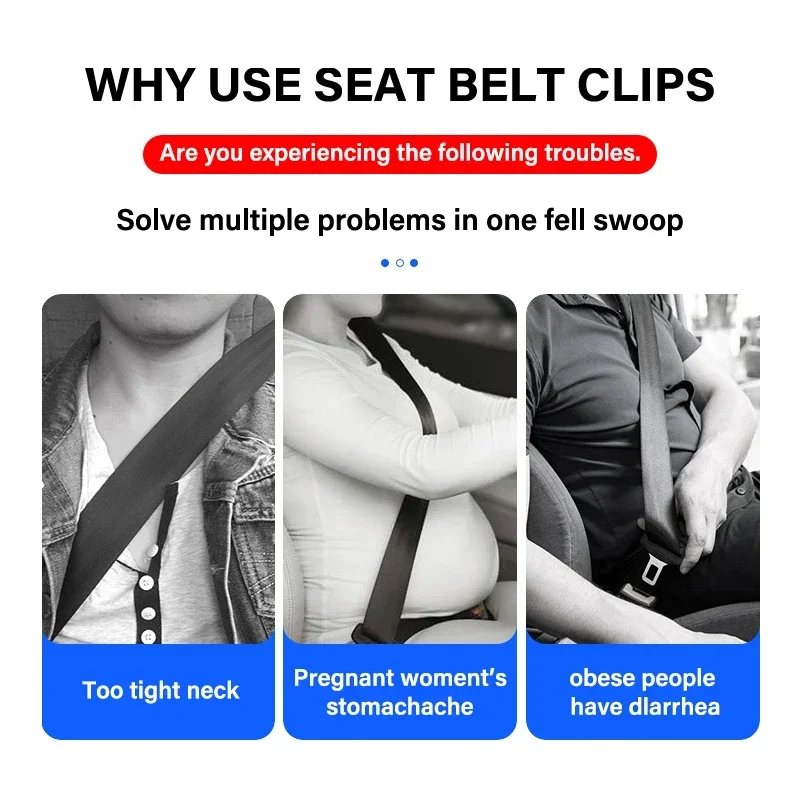 2PCS Car Safety Seat Belt Buckle Clip Seatbelt Stopper Adjuster Car Accessories For Tesla Model 3 S X Y Style Roadster Invader