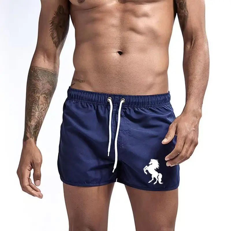 고급 비치 반바지, 속건성 속옷, 여름용 핫 수영 속옷, 스포츠 짐 러닝 반바지, 남성용 비치웨어