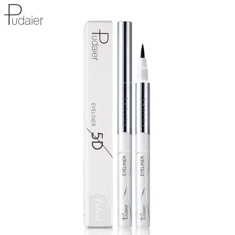 1Pcs Pudaier Black Eyeliner Pencil Waterproof Pen Quick Dry Long-lasting Liquid Eye Liner Smooth Make Up Tools