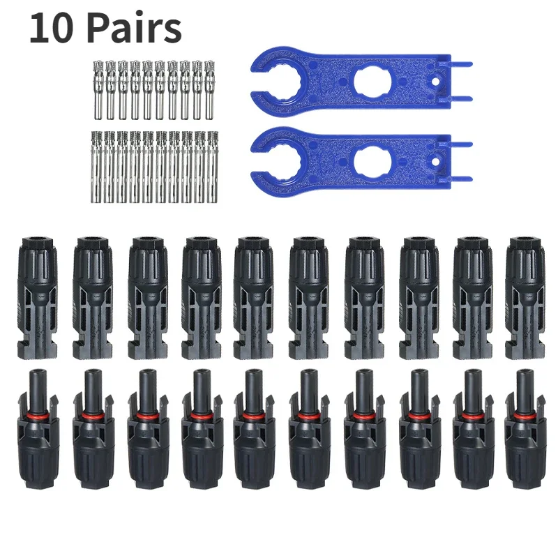 

10 Pairs Male and Female Solar Panel Connector Used for Solar Cable Suitable Cable Cross Sections 2.5mm2~6.0mm2