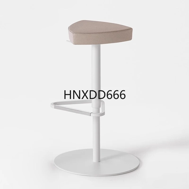 

Modern simple bar stool high-grade cotton and linen fabric lifting high stool