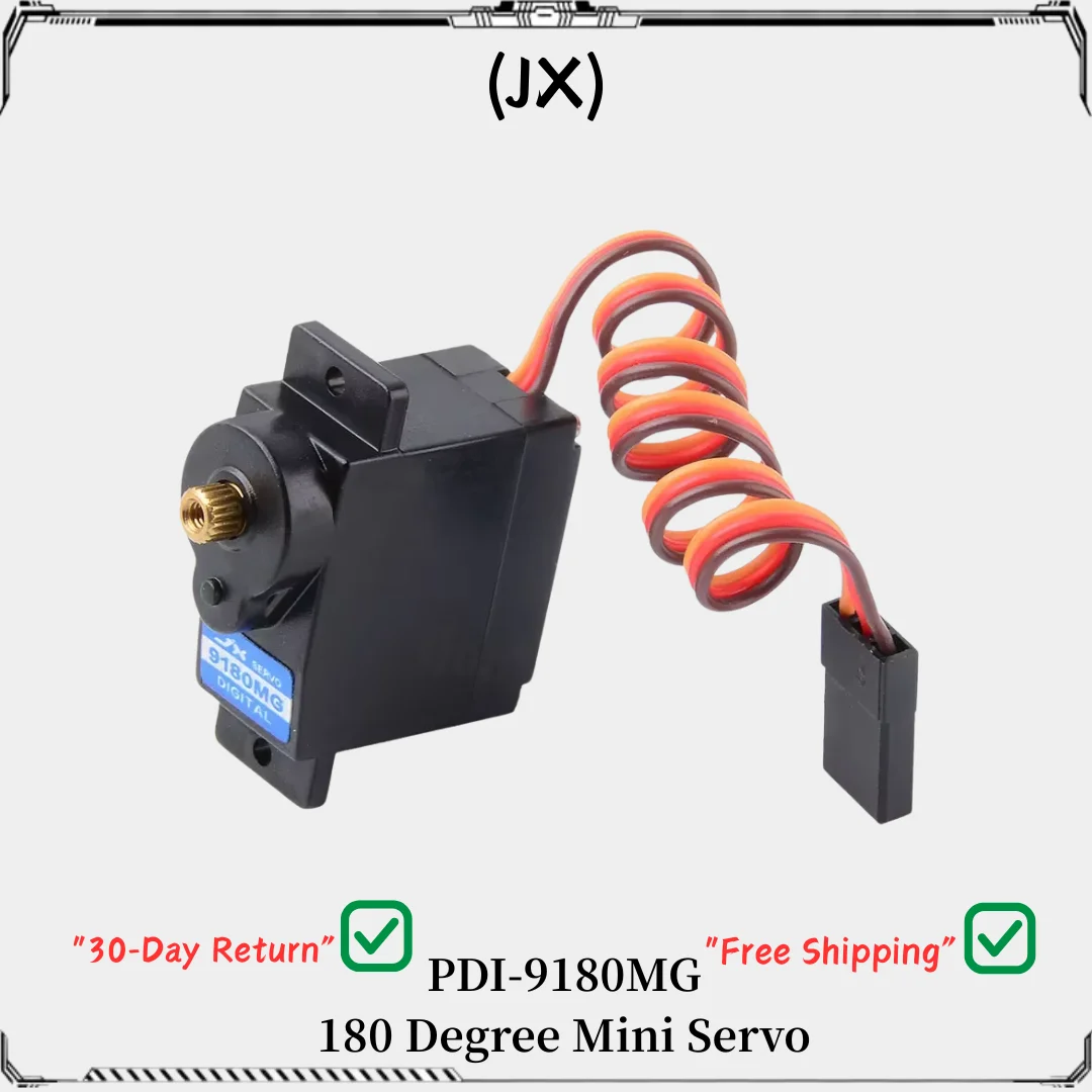 

JX Servo PDI-9180MG 180-градусный мини-сервопривод 2,5 кг 0,12 с 12 г цифровой сервопривод с металлической шестерней для самолета с неподвижным крылом