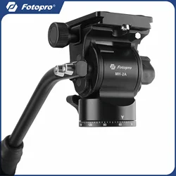 Fotopro Video Fluid Head Pan Tilt Compact Head with Quick Release Plate Max Load 3kg for Camcorders DSLR Camere MH-2A