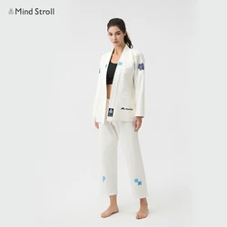 White BJJ GI JIU JITSU Mindstroll cotton SUMMER LIGHT uniform kimono