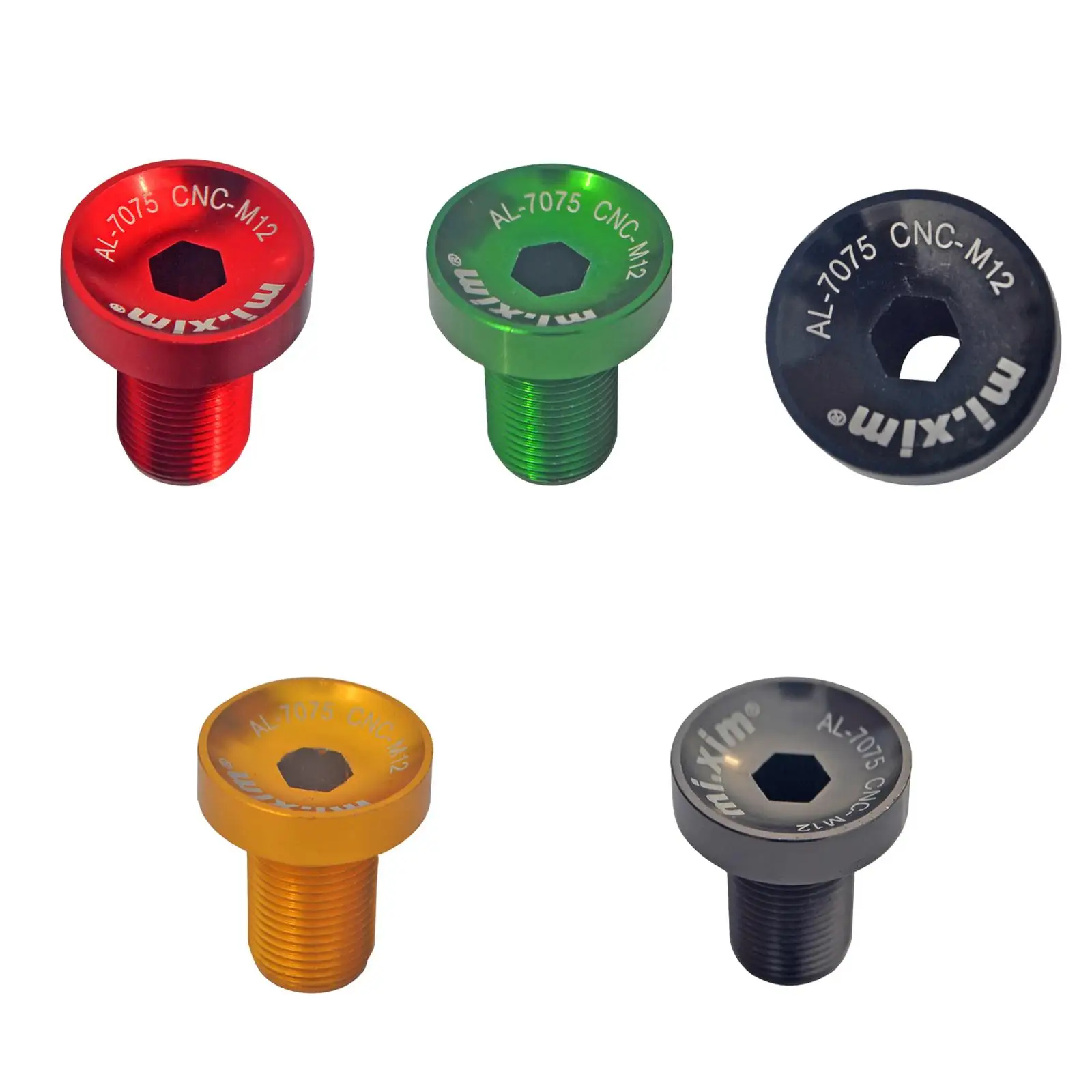 M12 Bicycle Bottom Bracket Crank Bolt Rust Resistant Aluminum Alloy for Bike Modification Accessories and Spare Parts