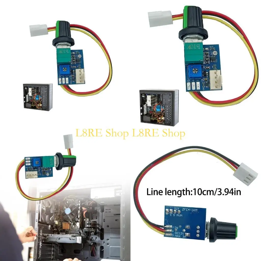L8RE Multifuntional Fan Controller Manual Fan Controller Fan Speed Switch Cooling Fan Accessory for Electronic Devices