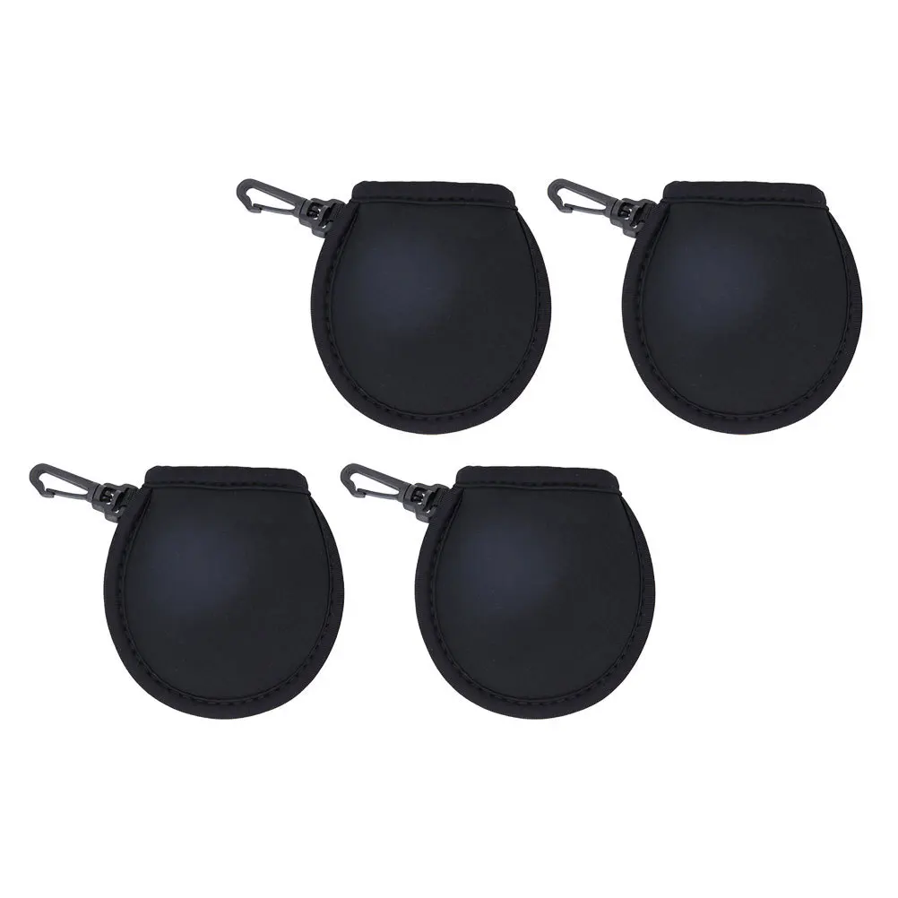 4Pcs Practical Golf Balls Cleaner Waterproof Neoprene Pouch Multi-Directional Storage for Easy Cleaning and Carrying