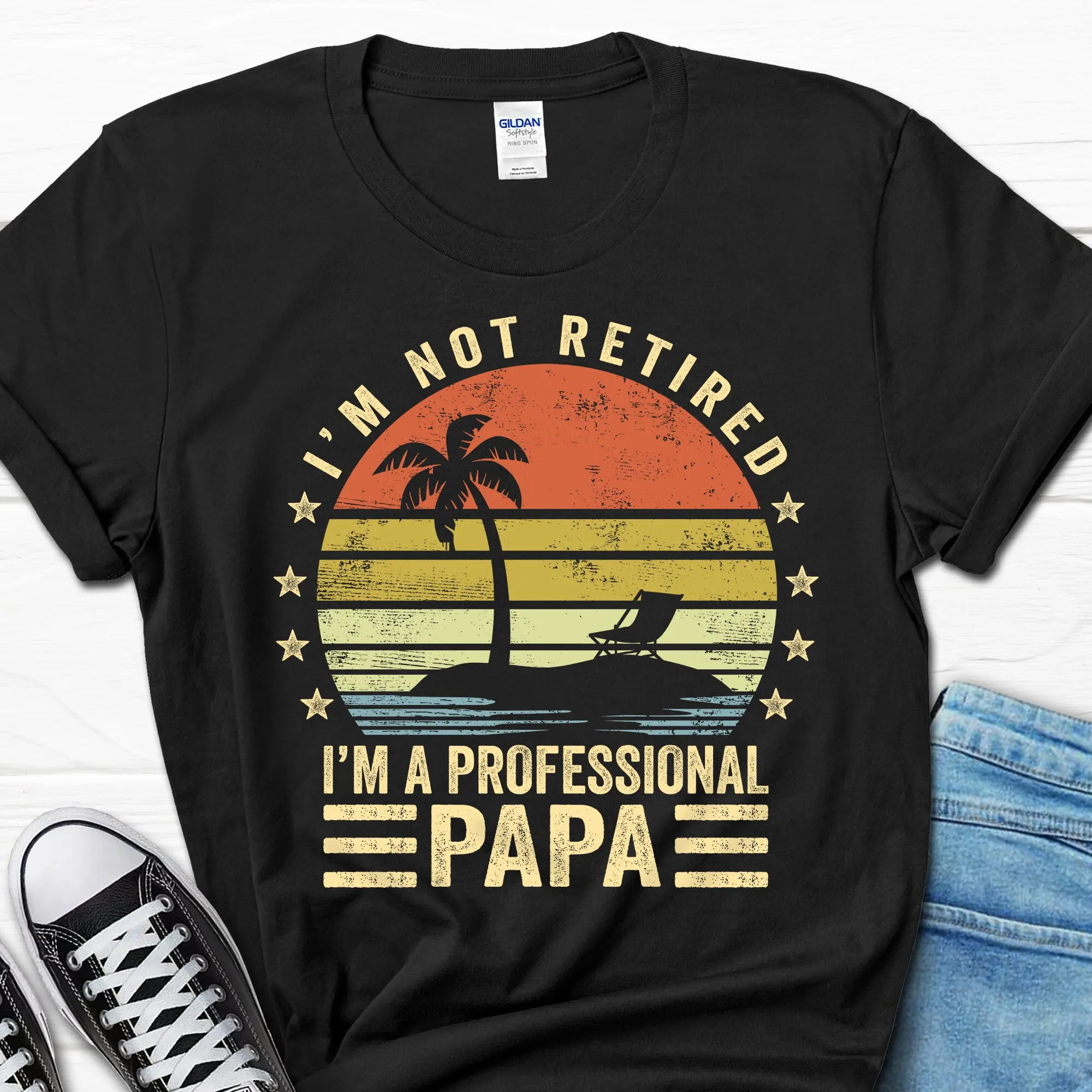 Husband Retired T Shirt For Him Grandpa Retirement s From Wife Funny Men's Men Party Father's Day Dad