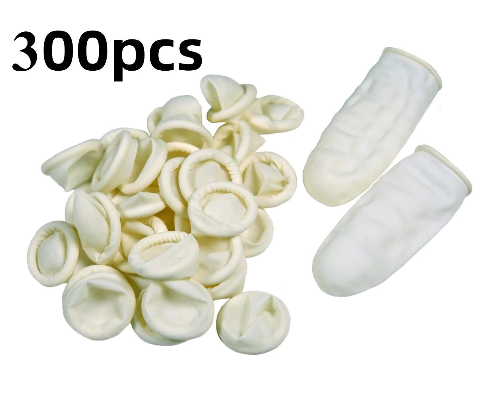 20/300PCS Wegwerp Vingertoppen Protector Handschoenen Natuurlijk Rubber antislip Antistatische Latex Vinger Babybedjes Vingertoppen rubberen handschoenen