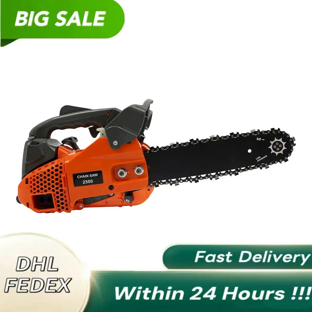 

900W 25.4CC Top Handle Chainsaw Efficient Work Gasoline Chainsaw 2-Stroke 1.22HP Automatic Engine Chainsaw Gardens Parks Farms