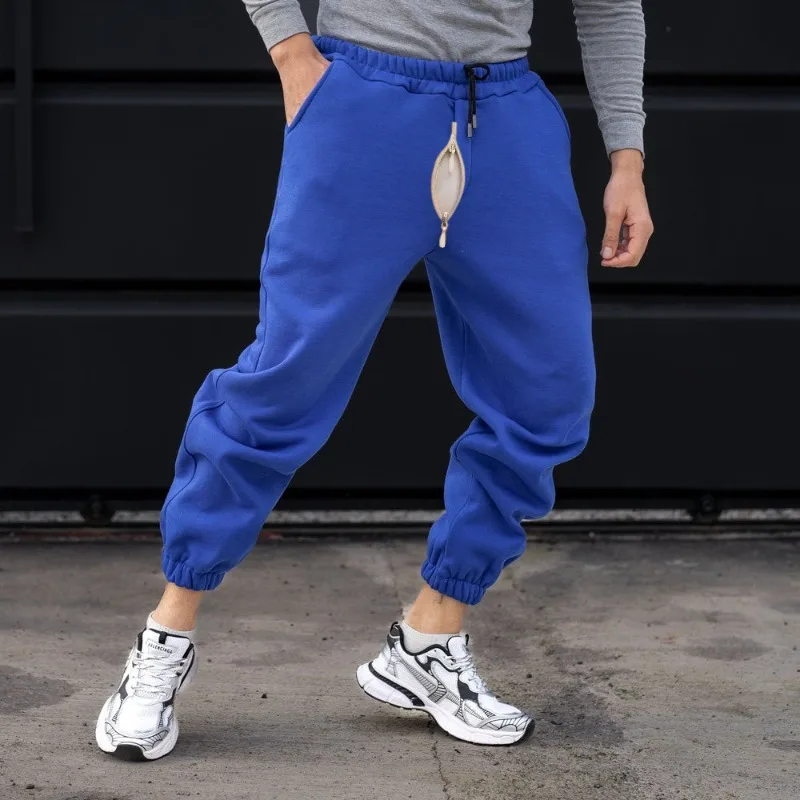 مفتوح المنشعب الرجال الوزن الثقيل الصوف بنطال رياضي شتاء دافئ لينة مدبب Sweatpants تجريب عادية في الهواء الطلق التدريب الشارع الشهير