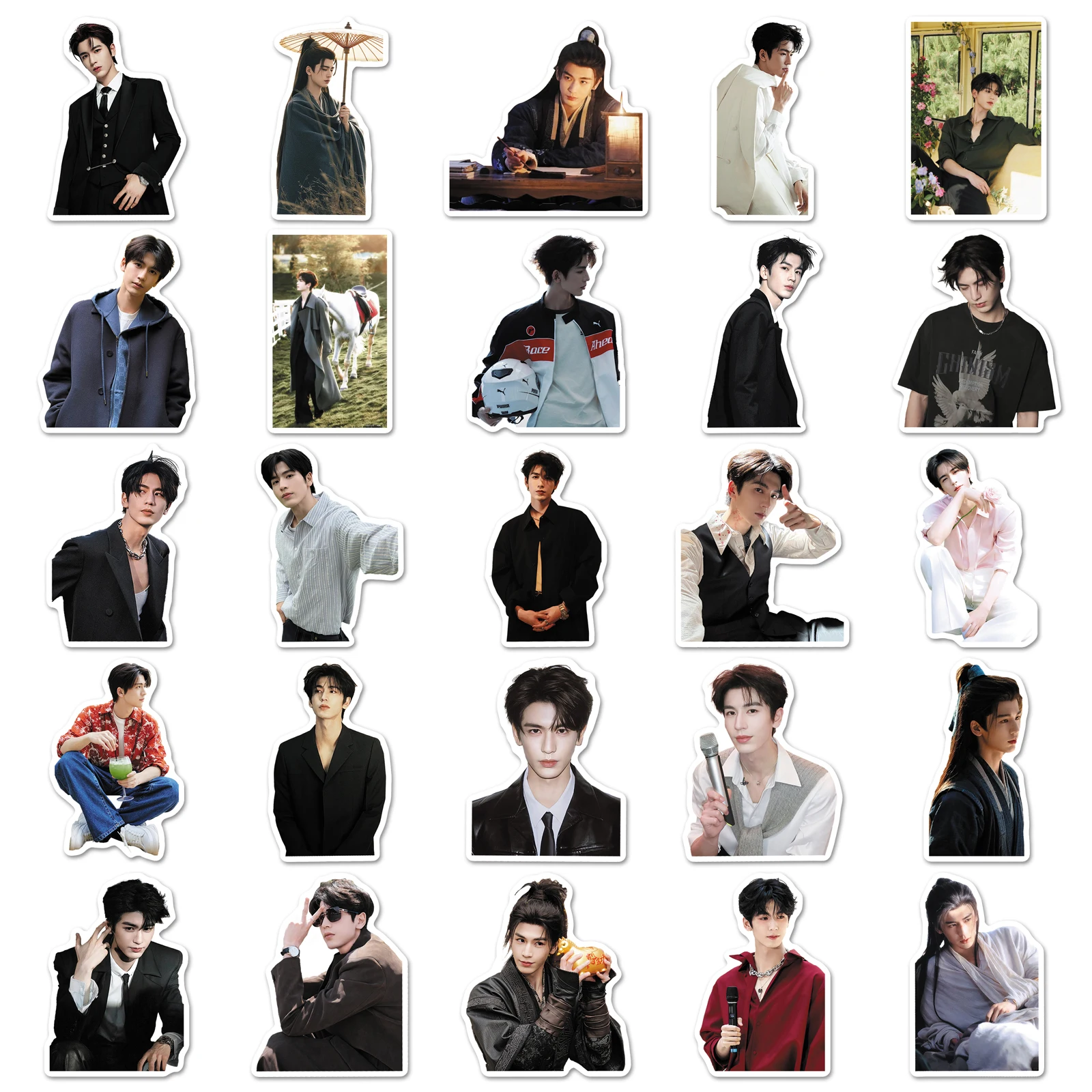 50Pcs Cute Cartoon Seulim Zhang Linghe Waterproof Sticker Skateboarding Retro Home Decal Sticker