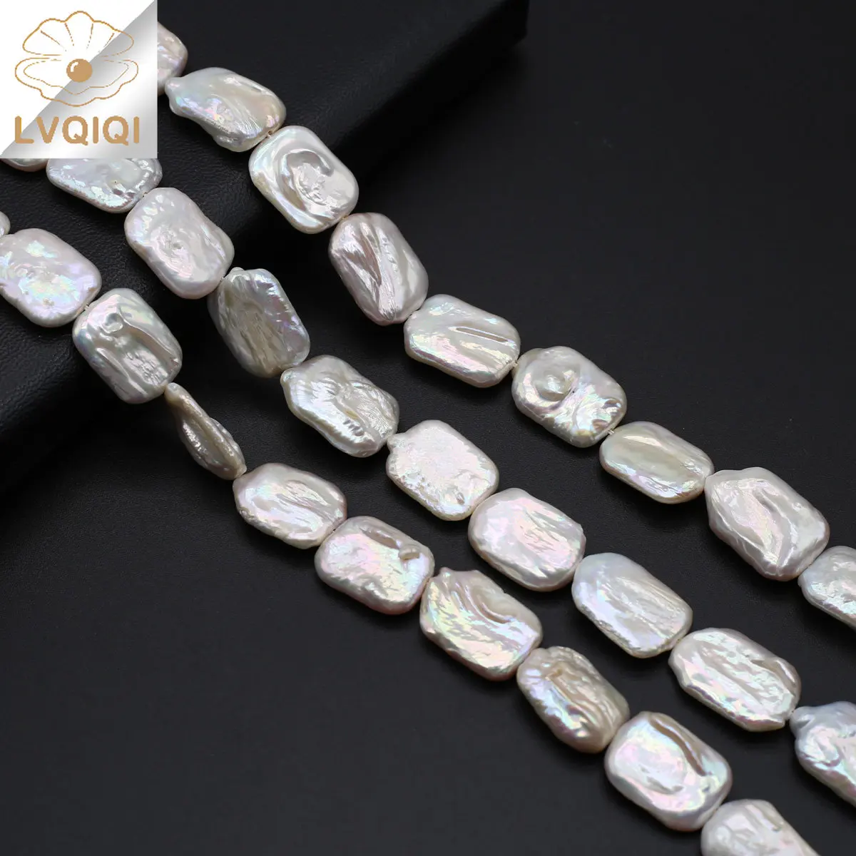 

Natural Freshwater Baroque Rectangular Pearls Beaded Loose Spacer Beads for Jewelry Making Diy Bracelets Necklaces Accessories