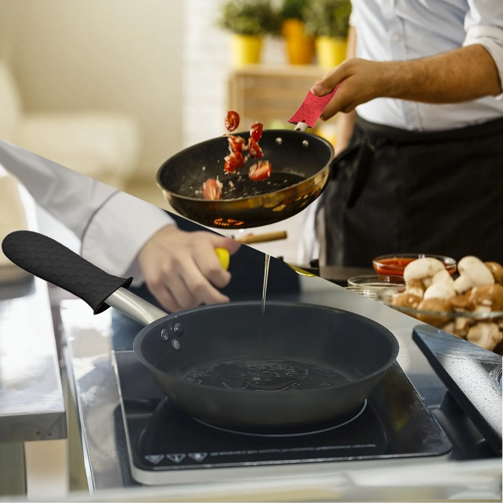 화상 방지 홀더 고내열성 실리콘 냄비 손잡이 커버-2