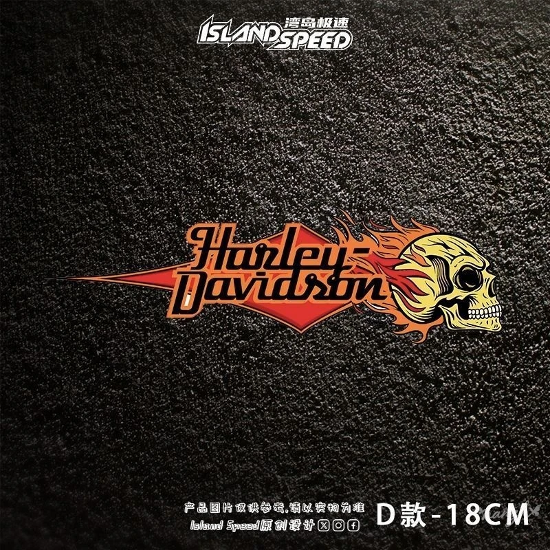 For Harley Davidson Electra Glide Ultra Classic 1250 Cool Car Stickers Featuring Flames Skulls Motorcycle Body Helmet Accessory view 5