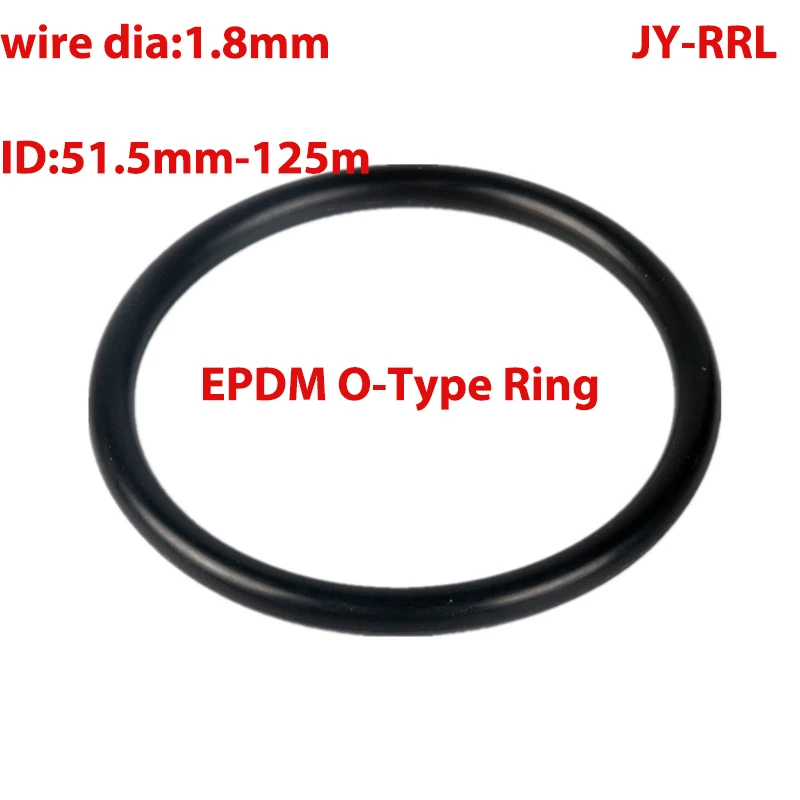 O-Type Ring Seal Gasket Thickness CS 1.8mmmm ID 51.5~125mm EPDM Rubber Insulated Waterproof Washer Round Shape Nontoxic Black