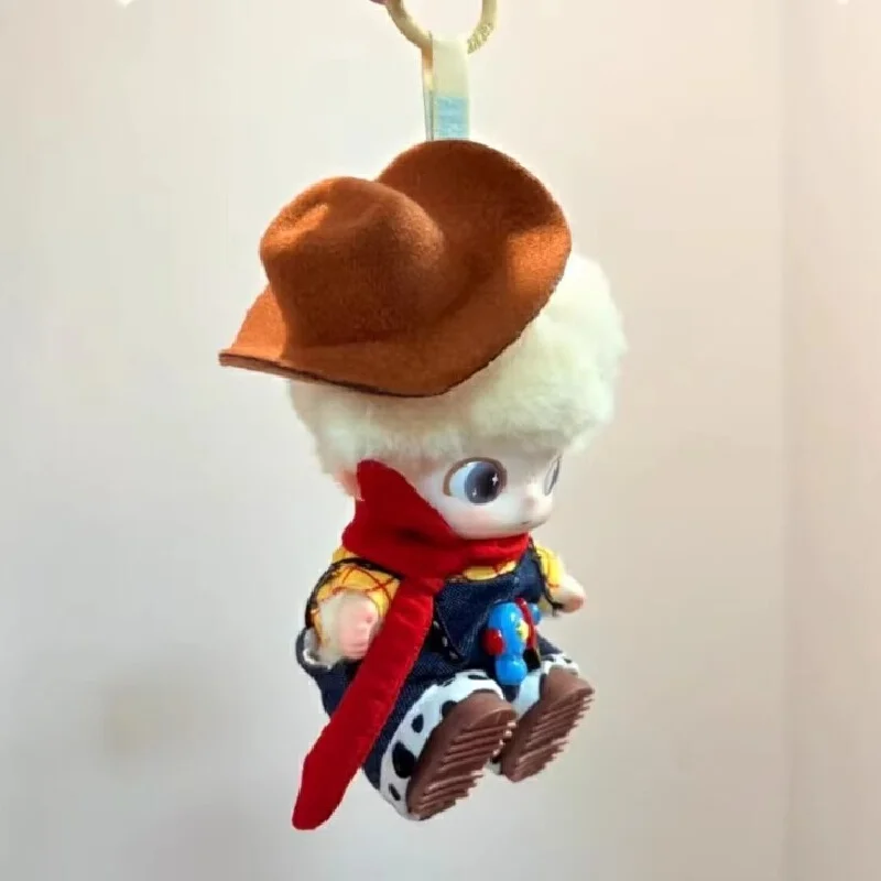 

Dimoo Doll Clothes Cowboy Denim Overalls Set Toy Story Style Outfit With Brown Hat Red Scarf For Plush Toy No Doll Included