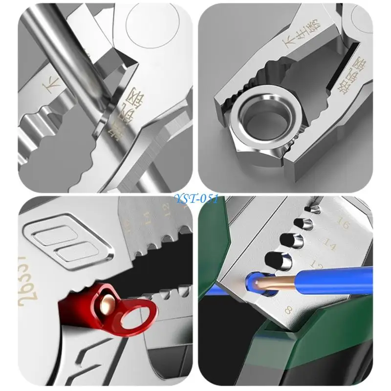 

E15A Heavy Duty 9Inch Wire Strippers and Cable Cutters Wire Manipulation Tool for Electricians and DIY Enthusiasts