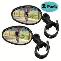 1/2PCS Adjustable Bike Mirror 360 Degree Rotatable Handlebar Mirror Wide Bycicle Accessories Cycling Rear View Mirror