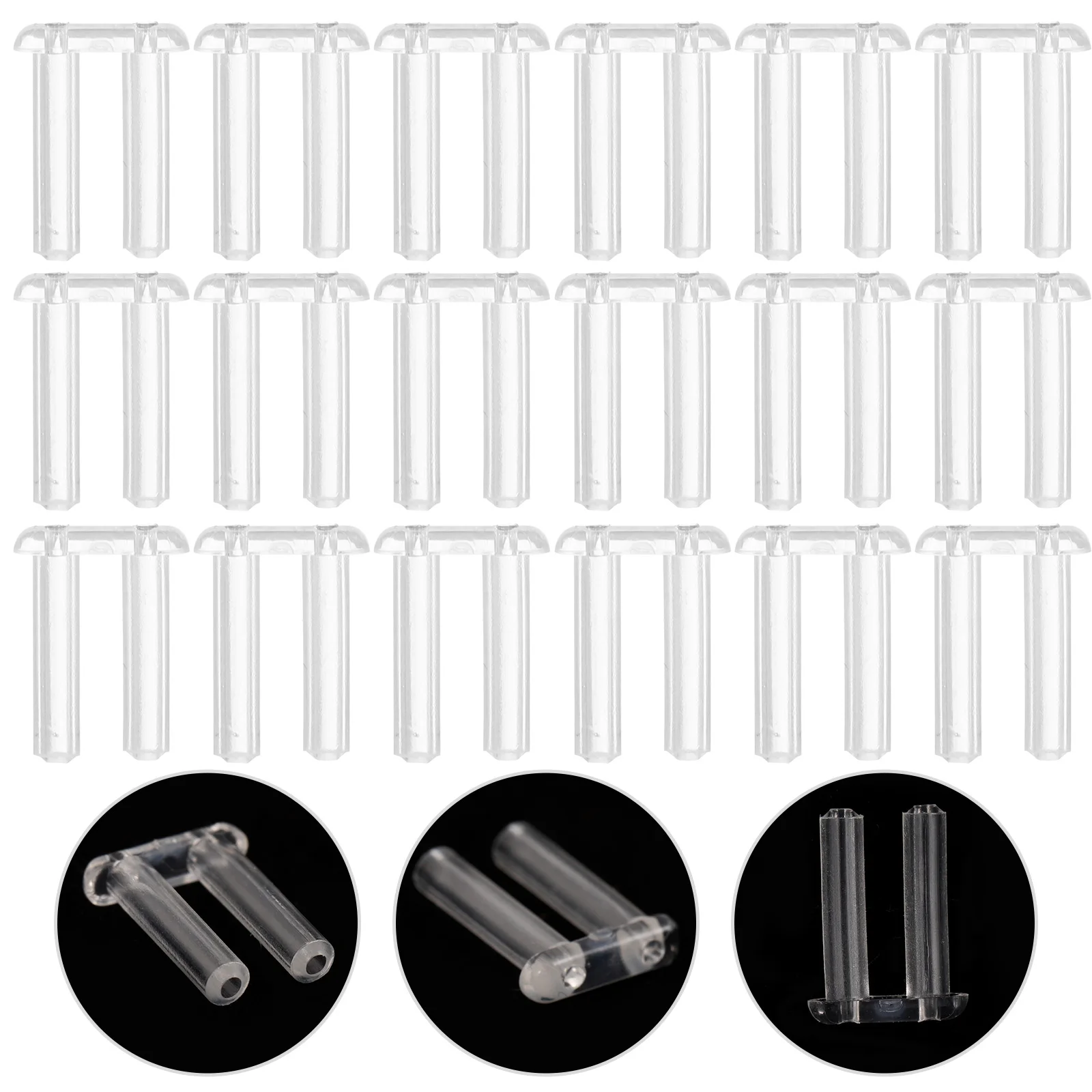 

200pcs Hard Plastic Plugs Rimless Glasses Accessories 1 6x0 8x7 0 Frameless Eyeglass Fixing Tools Nose Cushion Pad Smooth