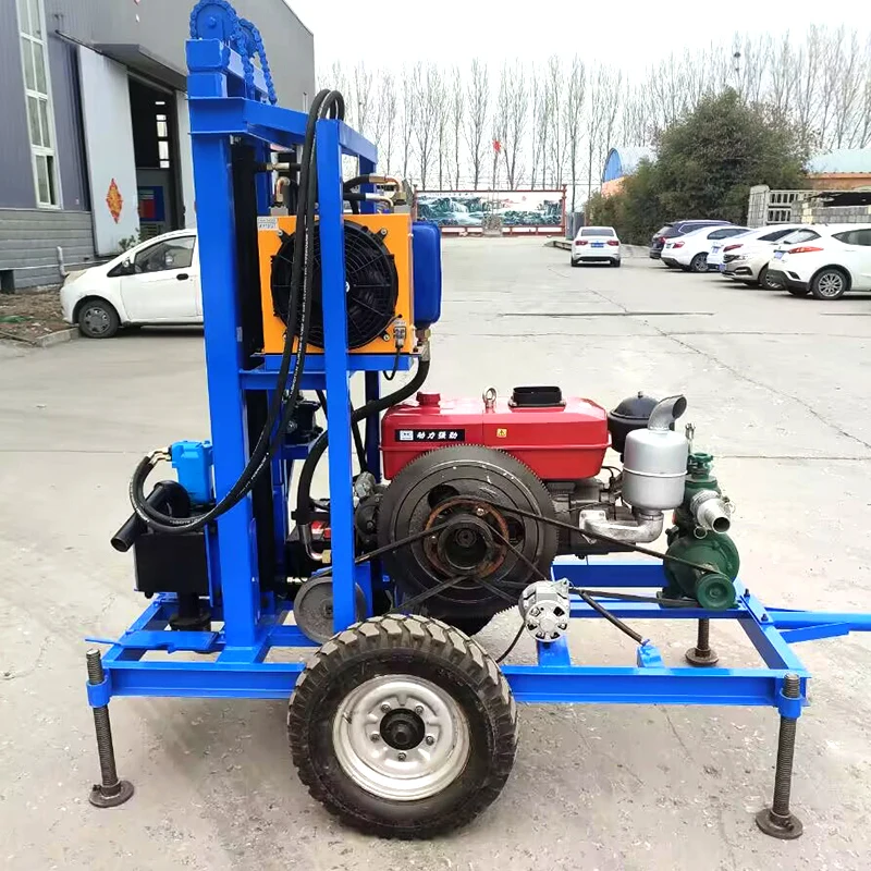 

Customized Portable Hydraulic Water Well Drilling Rig Diesel 22HP 25HP Mobile 100m 150m Well Drilling Equipment