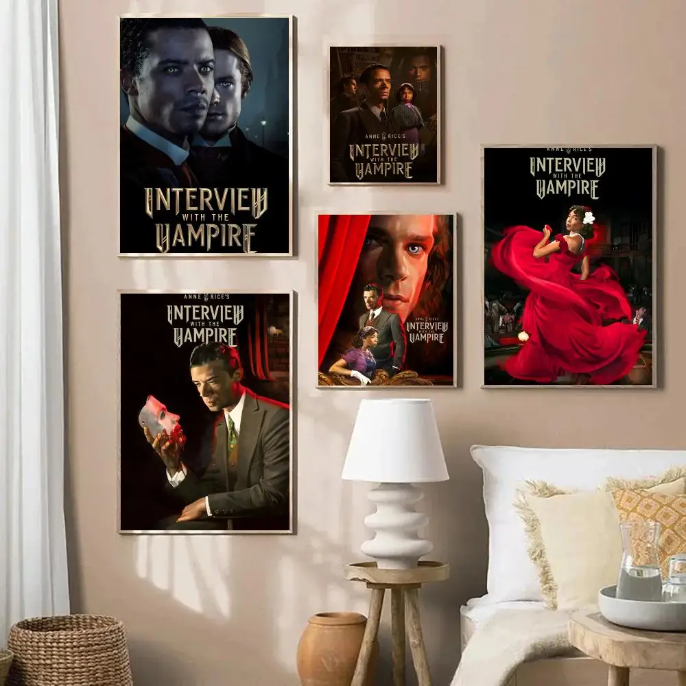 TV I-Interview With The Vampire Painting Calligraphy HD Print Crease Free Mural Art Photos Living Room Home Wall Decor Canvas