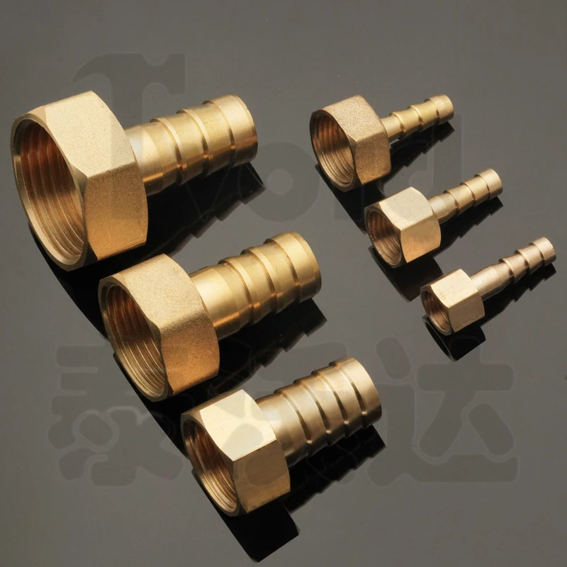 

Pipe Fittings Brass ID 3mm-25mm Hose Connector M6-M22 AND 1/8'' 1/4'' 3/8"1/2'' Female Thread Fuel Air Gas Water tube Oil