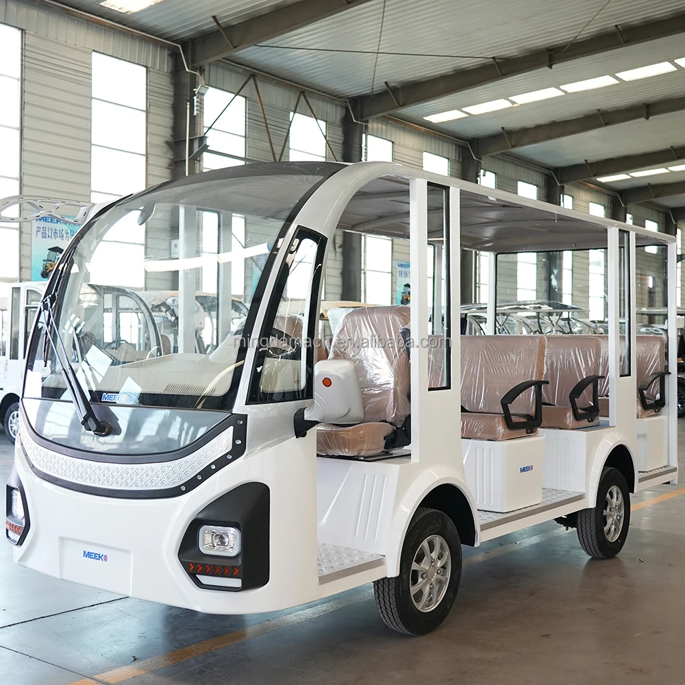 Made in China  8/11/14 Seat Electric Sightseeing Buses  Equipped with 60V/100A Lead-acid Batteries  Stable Range Fast Charging