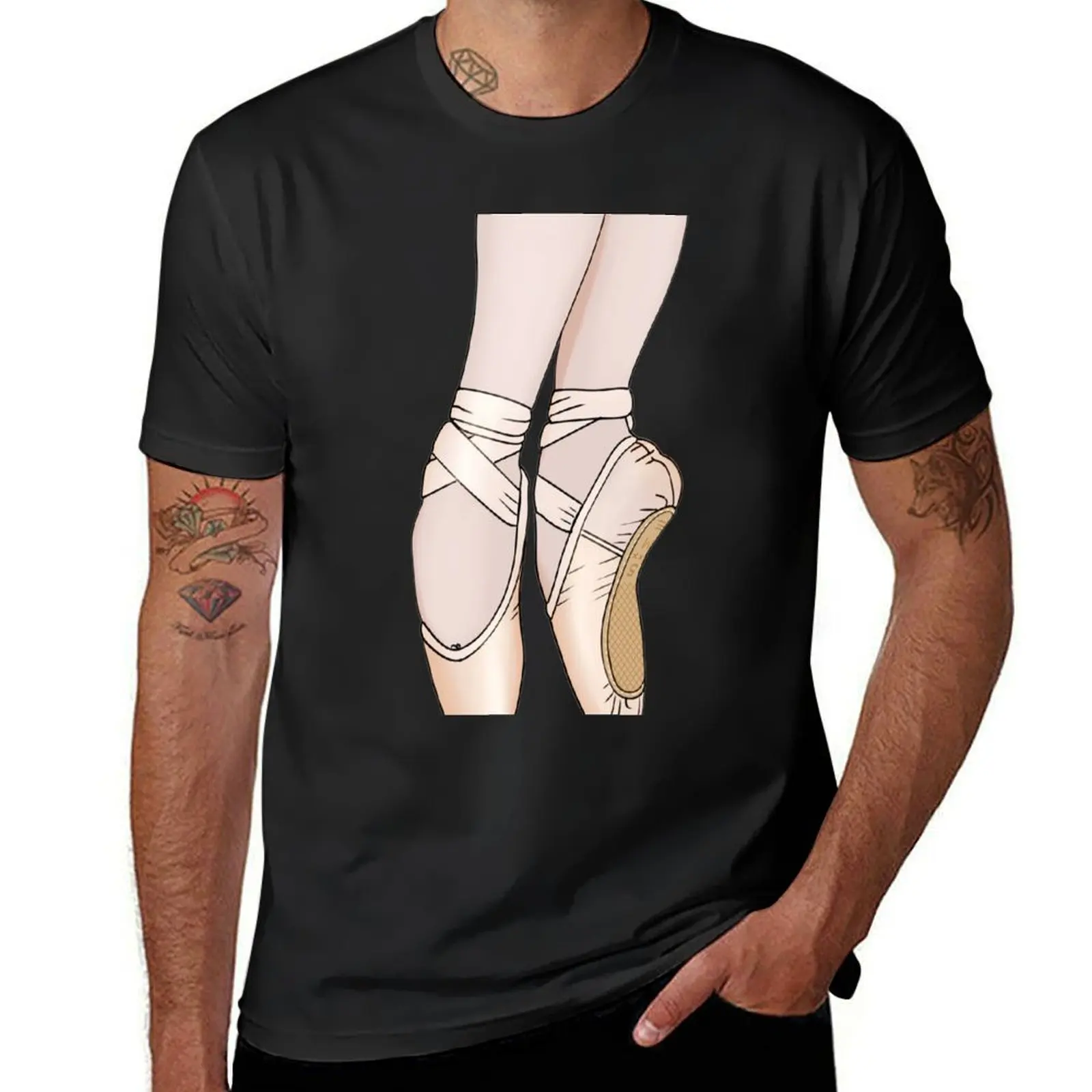 Pink Satin Pointe Shoes T-Shirt customs design your own quick-drying fruit of the loom mens t shirts