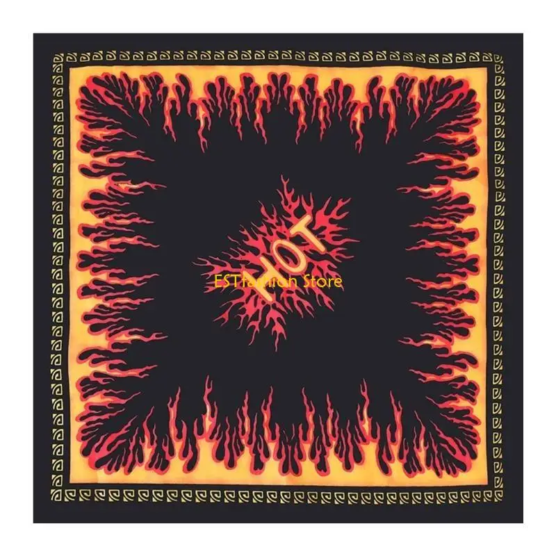 y5gc-21-''火災バンダナヘッドスカーフ女性男性ストレッチスクエアターバンヘッドスカーフパンク軽量ヘッドラップ帽子