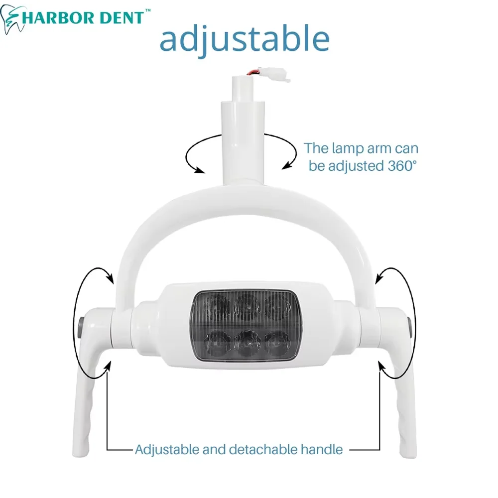 HARBOR DENT Стоматологический светодиодный светочувствительный светильник Бестеневой светильник Инструменты для ухода за полостью рта Оборудование для стульев AC/DC 12-24 В